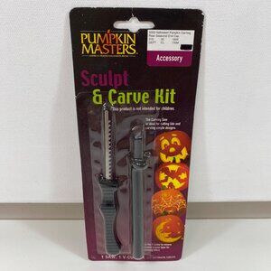 Pumpkin Masters Sculpt Carve Kit Set 2 Tools Carving Saw V-Cutter Halloween Fun